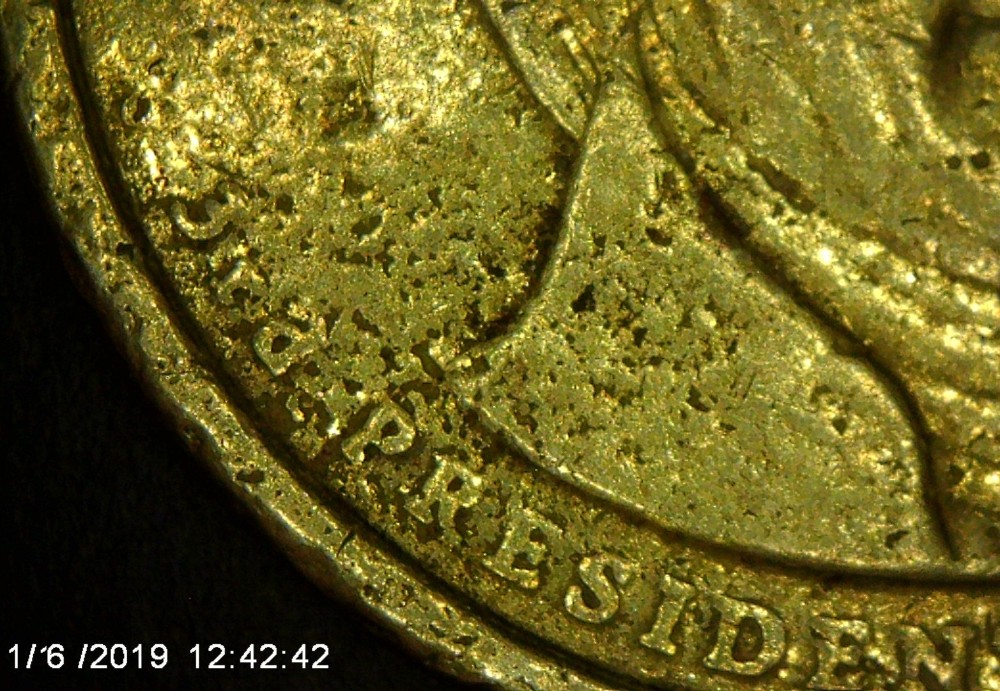 2007-Jefferson-1-$-Coin-Missing-Edge-Lettering-And--Blemished-Finish
